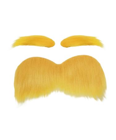 Moustache Auto-Adh sif Orange - Accessoire Photo Dr le | Sourcils Et Poils Faciaux Pour D guisements | Parfait Pour Cosplay F tes D'Halloween v nements Festivals Spectacles Sur Sc ne Ou Vacances