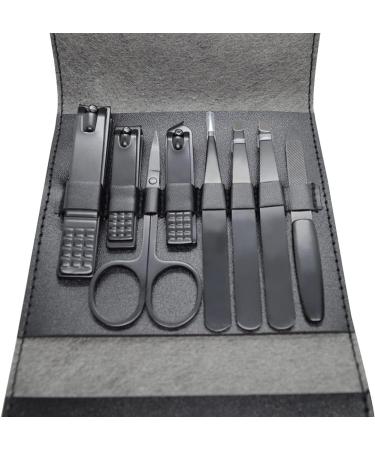 Nail Clippers Kit Manicure Pedicure Personal Care Set Man Built in Nail File Portable Nail Clippers 8 Pieces Black Home Use Travel Nail Clippers - Buy Online on GoSupps.com