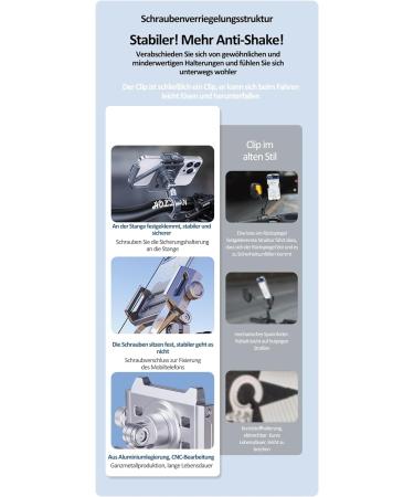 Premium Aluminum Bicycle & Motorcycle Phone Holder | 360 Rotation Shock Absorption Universal Fit - Buy Online on GoSupps.com