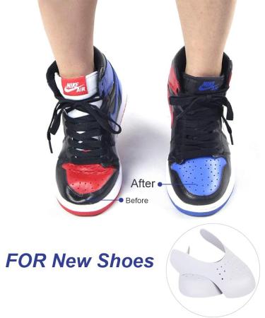 CuteHome Shoe Crease Protector 2 Pairs Set for Sneakers, Men US 7.5-12, Women US 5-8.5 - White - Buy Online on GoSupps.com