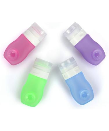MUUZONING Silicone Travel Cosmetic Bag Set | Leak-Proof 4-Piece with Travel Bottles for Shampoo Cream Rinse & Body Care - Buy Online on GoSupps.com