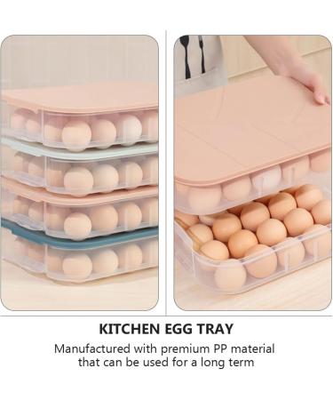 Healeved 3pcs Refrigerator Fridge Home Food Crisper Storage Trays Green Egg Blue Pink Stackable re-usable Assorted Color 30x21.3x6cm - Buy Online on GoSupps.com