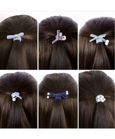 LNGLAT 20 Pcs Elastic Hair Ties Scrunchies Ponytail Holder - Cute Hair Accessories for Girls & Women - Buy Online on GoSupps.com