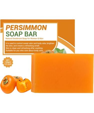 Dgayaeic Persimmon Goat Milk Soap - Natural Deodorant & Nourishing Soap 100g - Deep Cleansing & Odor Control for Men & Women Moisturizing & Gentle on Skin - Buy Online on GoSupps.com