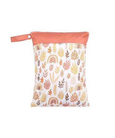 Daysskk 1 piece of diaper bag Wetbag kindergarten girls wet bag waterproof with zipper laundry bag for daycare swimming 30 * 40 cm 1 piece pattern 5