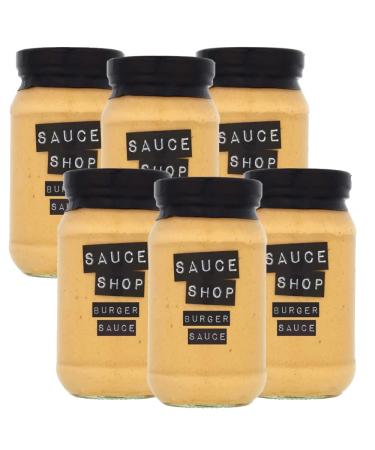Sauce Shop - Burger Sauce pack of 6 - Award Winning Vegetarian-Friendly - 6x 250g Glass Jars