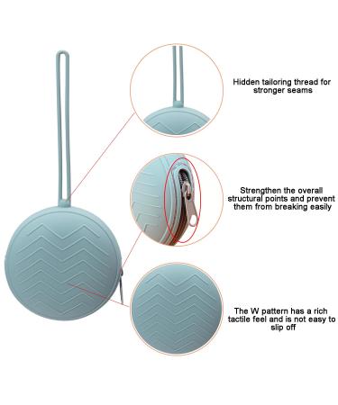 Shubeeieumi Silicone Pacifier Box - BPA-Free Storage Holder Case | Portable Dustproof Design Large Capacity (Blue) - Ideal for On-the-Go Moms - Buy Online on GoSupps.com