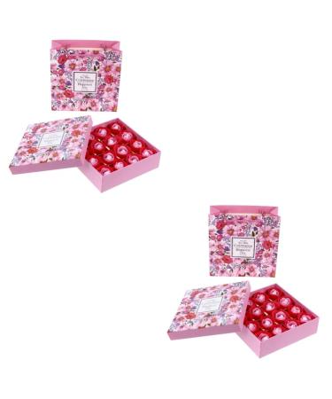 Beaupretty 2 Boxes Rose Soap Rose Petals Mom Birthday Christmas Rose Petals Plant Essential Oil Soap Wedding Petals Rose Body Flowers Scented Soaps