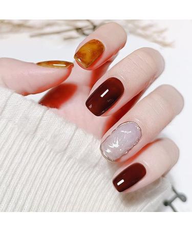 15ml Soak Off Milk Tea Caramel Gel Amber Gel Nail UV Gel Gel Nail Polish Semi Permanent Tortoiseshell Glass - (Color: 4) - Buy Online on GoSupps.com