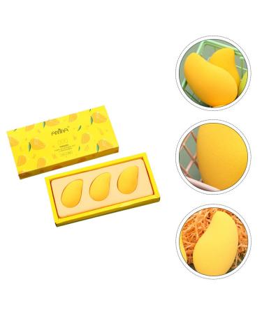 Beaupretty 3pcs Mango Cosmetic Egg Sponge Set - Premium Liquid & Cream Makeup Sponges for Flawless Foundation Application - Buy Online on GoSupps.com