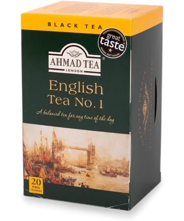 Ahmad Tea English Tea No.1 | Black Tea - 20 Teabag Sachets - Buy Online on GoSupps.com