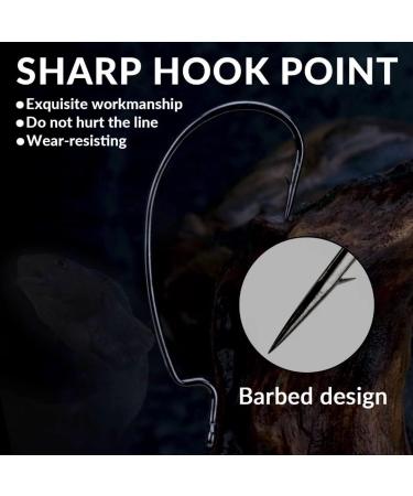 THKFISH Offset Work Hake Fishing Hook Set - 50/100 PCS Drop Shot Rubber Jigs - Best Fishing Kit for International Shipping - Buy Online on GoSupps.com