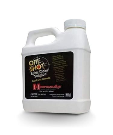 Hornady One Shot Sonic Clean Solution, 1 Quart  Gun Cleaner Solution, Clean All Gun Parts Safely and Quickly  Designed for Use Lock-N-Load Sonic Cleaners  Item 043360