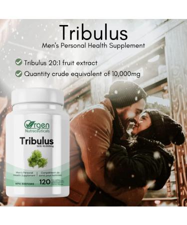 Tribulus Terrestris 20:1 Extract 120ct Capsules QCE 10 000mg - Natural supplement for Men's Vitality supports the urological function boosts stamina and Helps relieve hemorrhoids - Orgen nutraceuticals. - Buy Online on GoSupps.com