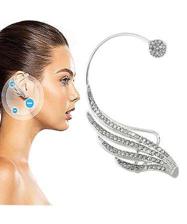 Intoximt acupressure earrings for women Angel Wings Acupressure Remove earrings casual non-penetrating magnetic angel sohrings for weight reduction on the right