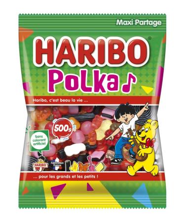 HARIBO - Polka - Assortiment De Bonbons - Sans Colorants Artificiels - Sachet 500 g