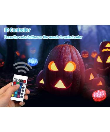 Hitopin 4 Pieces Submersible LED Lights Waterproof Underwater Submersible Led Lights with Remote Control Waterproof Underwater Lights Pond Lights for Decorate Party Wedding Halloween Christmas - Buy Online on GoSupps.com