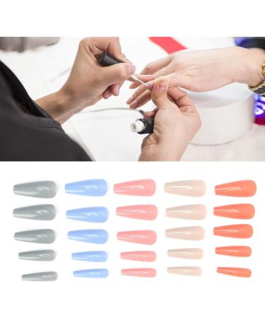 Colorful Nail Tip Pure Color Full Cover Nail Tip Home Salon Stylish Colorful False ABS Material Fake Nail Manicure Tool Easy to Cut(01) - Buy Online on GoSupps.com