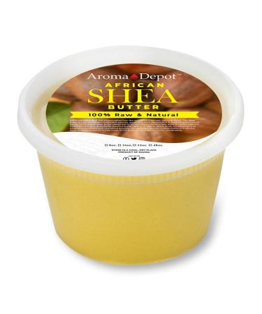 Raw African Shea Butter 1 lb - Pure Unrefined Moisturizing for Skin Hair & Face - Grade A Yellow/Gold & Black Soap - Buy Online on GoSupps.com