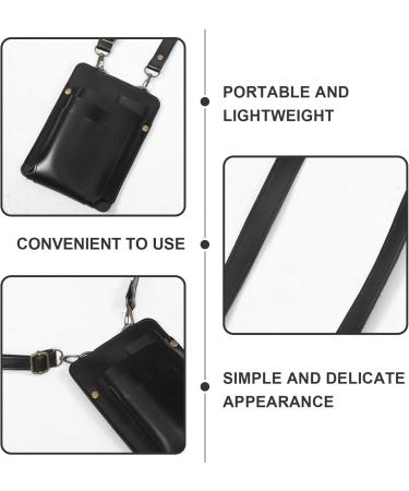 VALICLUD Scissor Pouch PU Leather Hairdressing Tools Storage Bag Salon Barber Hair Stylist Waist Pouch with Adjustable Belt for Combs Shears Black - Buy Online on GoSupps.com