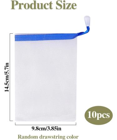 10 Pack Nylon Soap Bags - Facial Cleaning Nets & Soap Mesh Bags for Bathing & Exfoliating - Buy Online on GoSupps.com