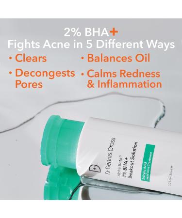 Dr Dennis Gross Alpha Beta 2% BHA+ Breakout Solution - Minimize Pores & Prevent Breakouts - 5 Fl Oz | International Shipping Available - Buy Online on GoSupps.com