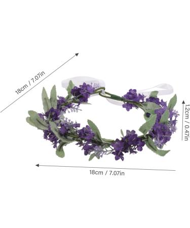 MUSISALY Floral Crown Flower Girl Tiara Flower Crowns for Flower Crown Green Bridal Hair Accessories Fairy Headband Hair Coils Fiesta Headbands Purple Garland Flowers Bohemia Bride - Buy Online on GoSupps.com