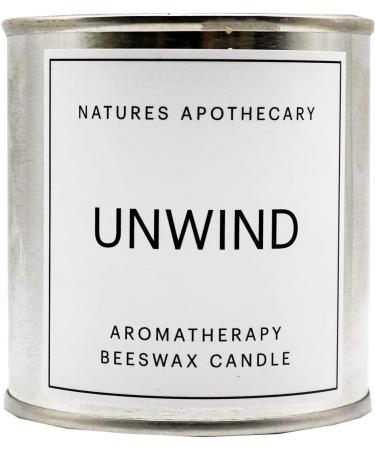 Unwind Aromatherapy Beeswax Candle - Patchouli & Cedarwood All-Natural & Non-Toxic Smokeless Air Cleaner Hand-Poured in USA - Buy Online on GoSupps.com