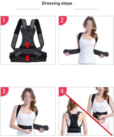 Correcteur de Hommes et Femmes faciles Ajuster l'usure Invisible Confortable Respirant y Dos am liore la Pression Noire (diff rentes Tailles) (Taille: XL) Noir S - Buy Online on GoSupps.com