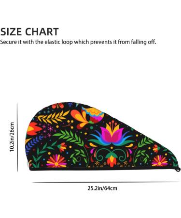 Buy Mexican Flower Microfiber Hair Towel - Soft Super Absorbent Coral Velvet Wrap for Long Curly & Thick Hair | Fast International Shipping - Buy Online on GoSupps.com