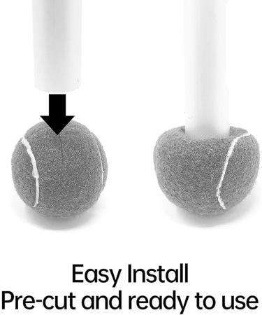 Pteanecay 4 PCS Precut Walker Tennis Ball for Furniture Legs and Floor Protection Heavy Duty Long Lasting Felt Pad Covering Grey - Buy Online on GoSupps.com