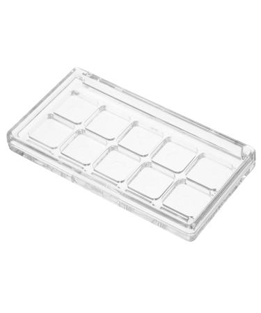 Gogogmee Transparent Makeup Boxes with Lockable Compartments Refillable Lipstick Container Eyeshadow Palette Portable Storage Box for Blush Watercolor Paint for Travel DIY Cosmetic