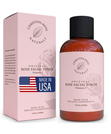 Pure Rose Water Toner for Face - Hydrating and Clarifying Rosewater Face Mist  Face Spray or Hair Mist - Organic Rose Water and Glycerin Facial Toner - Agua de Rosas para La Cara Hidratante