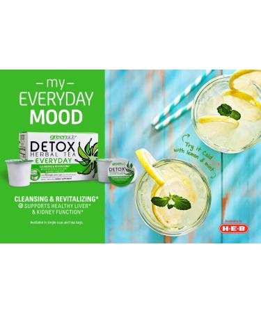 Greenside Detox Herbal Tea K-Cups | Cleansing & Revitalizing Body Supplements | 20 Cups for Everyday Wellness - Buy Online on GoSupps.com