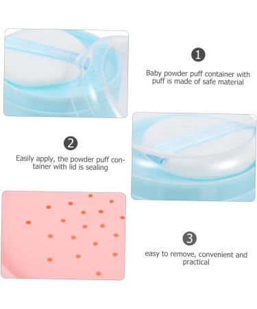 Mipcase Bo te Poudre B b 2 Pi ces Petit tui Houppette Pour Poudre Corporelle Rose Et Bleu L ger Portable Voyage - Buy Online on GoSupps.com