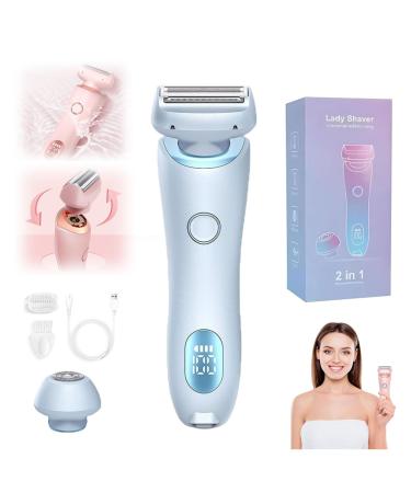 Elorixa Shaver Livora Electric Razor Beautibloom Razor Livora Razor Elorixa Razor Livora Shaver 2-In-1 Electric Shaver Razors For Women Armpit Leg Ipx7 Waterproof Wet & Dry (Blue)