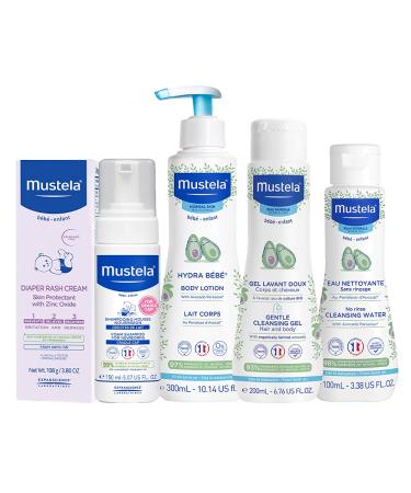 Mustela Newborn Arrival Gift Set - Baby Skincare & Bath Time Essentials - Natural & Plant Based - 5 Items Set - Buy Online on GoSupps.com