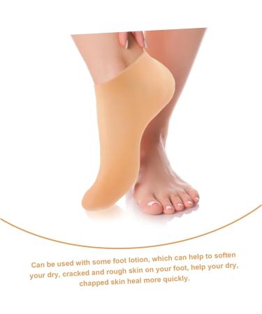 4 Pairs Exfoliating Moisturizing Socks Heel Socks for Dry Cracked feet moisturizing Socks for Cracked feet spa Socks Ladies Socks Girls moisturizing Sock Women's Gel whitening sebs - Buy Online on GoSupps.com