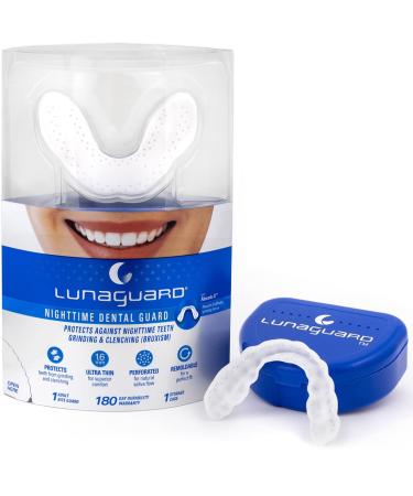 LunaGuard Nighttime Dental Guard  Comfortable Mouth Guard for Bruxism - Custom Fitted Protection for Teeth Grinding and Jaw Clenching Plus Storage Case