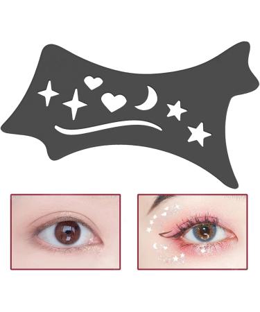 Eyeshadow and Eyeliners Stencils Pad | Flexible Soft Eyeliners Tool | Precision Beveled Design Eye Liners Reusable Cleaning Cloths for Women Black - Buy Online on GoSupps.com