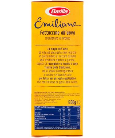  Italian Gourmet E.R. Barilla Egg Pasta Le Emiliane Fettuccine Egg Pasta 500g + Italian Polpa Gourmet 400g (Pack of 12) - Buy Online on GoSupps.com