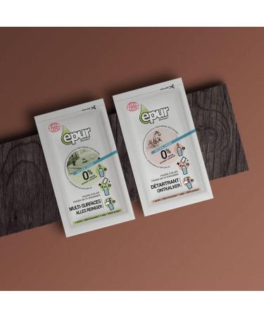 EPUR - Multi-Surface Diluting Powder - Ecological Cleaning - Ecocert Formula 100% Natural - 10 g Powder + 500 ml Water 500 ml of Finished Product 1 x 10 g - Buy Online on GoSupps.com