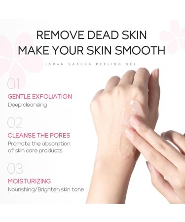 Sakura Face Scrub Hydrating Face Exfoliator Scrub Body Scrub for Dead Skin Reduce Acne & Even Skin Tone Smoothing Scrubs & Body Treatments Skin Exfoliator-Face & Back & Knee Blackhead Cleanser-60g - Buy Online on GoSupps.com