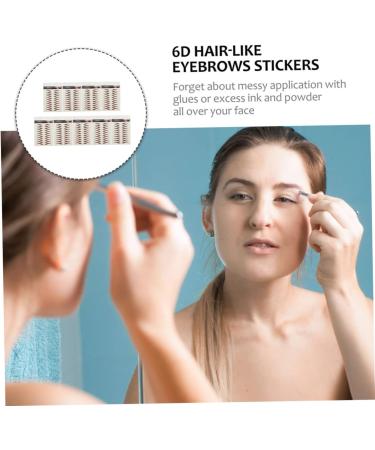 FOMIYES 54 Sheets Waterproof Eyebrow Stickers Makeup Stickers Eyebrow Pen 6d Hair-like Eyebrows Stickers Gel - Buy Online on GoSupps.com