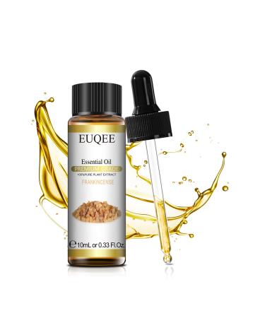 EUQEE Frankincense Oil Essential 10ml Pure Frankincense Oil Natural Essential Oils for Diffusers for Home Aromatherapy Relax Frankincense 10.00 ml (Pack of 1)
