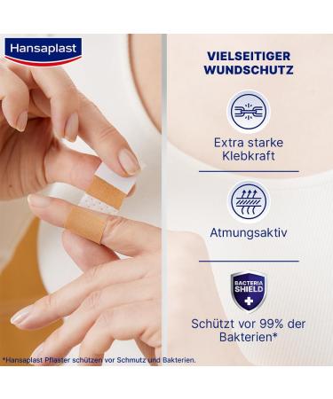 Hansaplast Classic Pflaster - Cutable Wound Patches (1m x 6cm) | Extra Strong Adhesive & Bacteria Shield | Flexible & Breathable Bandage - 1 Pack - Buy Online on GoSupps.com