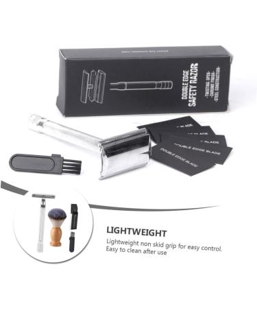 Minkissy Men's Manual Shaving Set - 2 Razor Cleaning Brushes & Trimmers | Metal Double Razor Suits | International Shipping Available - Buy Online on GoSupps.com