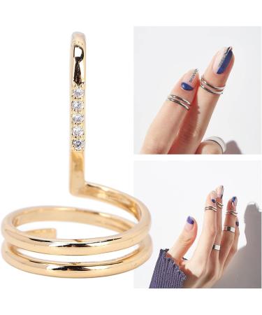 Fashion Decorative Nail Tach Women Luxury Fingernails Tach Fingertip Jewelry Nail Art Tach Ladies Wea Tach Nail Accessories Highlight the Art Charm Make Your Nail Beauty and Charm(3050 gold) - Buy Online on GoSupps.com