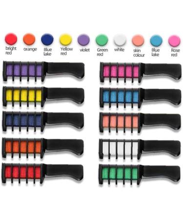 Casiler 10 Color Hair Chalk Comb - Washable Temporary Hair Color for Kids & Girls | Vibrant Hair Chalk Set - Buy Online on GoSupps.com