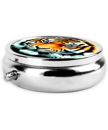 Little Fat Tiger Round Pill Box - 3 Compartment Portable Travel Organizer for Medications - Buy Online on GoSupps.com